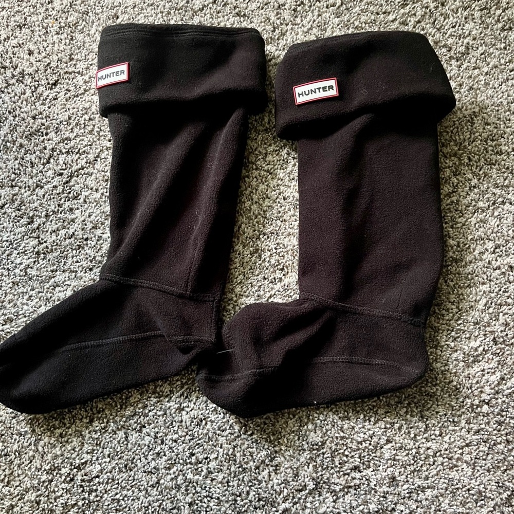 New Hunter boot socks U FLEECE for hunter original tall boots socks black.